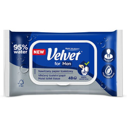 Velvet Papier toaletowy nawilżany for Men, 48 szt.