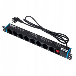 Listwa Zasilająca Varytec do Rack 1U 8 gniazd