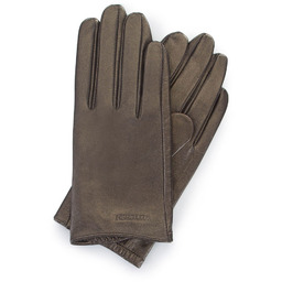 Damskie rękawiczki z gładkiej skóry