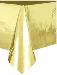 Obrus metaliczny złoty - 137 x 274 cm