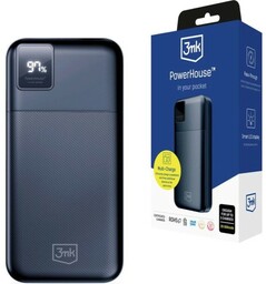3mk Powerbank, PowerHouse 20000mAh 22,5W + kabel, czarny