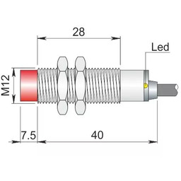Czujnik indukcyjny 12 mm SI12SM-CE4 PNP NC S