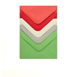 Koperta / koperty ozdobne 70x100 mm, Gładki Mix