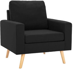 Elior Czarny skandynawski fotel tapicerowany R3-G97