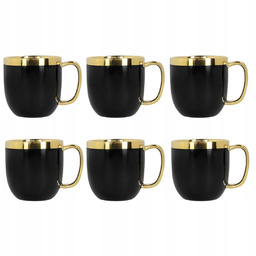 Kubek Sinnes czarny Zestaw kawowy Homla 6 szt.