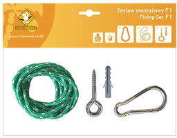 Zestaw montażowy F1 do hamaków, zielony koala/zf1