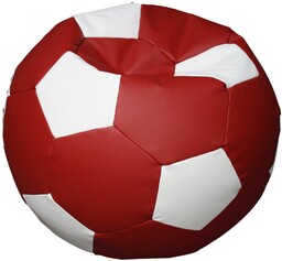Pufa Piłka Sakwa Nowa Football Skóra Eko Czerwona