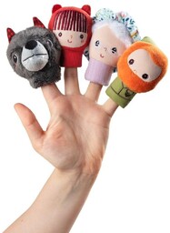 Lilliputiens - Zestaw kukiełek na palec, wielokolorowy (JURATOYS