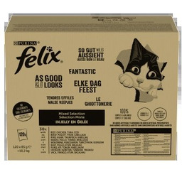 Felix Fantastic Karma Dla Kotów Wybór Smaków 120x85g