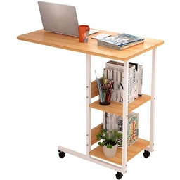 Mobilne Biurko Przyłóżkowe boczne regulowane na kółkach stolik