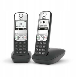 Telefon bezprzewodowy Siemens Gigaset Dect A690 Duo czarno-srebrny