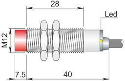 Czujnik indukcyjny 12 mm SI12SM-CE4 PNP NO S