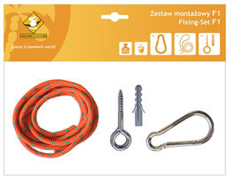 Zestaw montażowy F1 do hamaków, pomarańczowy koala/zf1