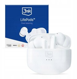 Słuchawki bezprzewodowe 3MK LifePods Bluetooth Anc Białe