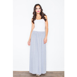 Długa SPÓDNICA bawełniana z rozcięciem szara L/XL