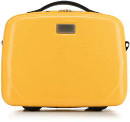 Kosmetyczka podróżna z polikarbonu jednokolorowa żółta