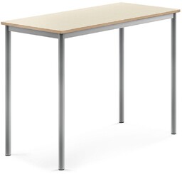 Stół BORÅS, 1200x600x900 mm, laminat brzoza, aluminium
