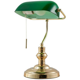 Lindby - Milenka Lampa Stołowa Polished Brass/Green