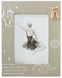 Ramka na zdjęcia RISA z baletnicą, drewno naturalne