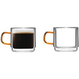 Viallidesign Zestaw 2 filiżanek do espresso z podwójnymi