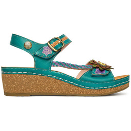 Sandały Laura Vita Facscineo 09 Turkusowy