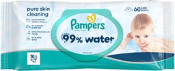 Pampers 99% Water, chusteczki nawilżane, 60 sztuk