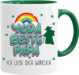 Filiżanka z sentencją, Yoda beste Papa. Ich liebe