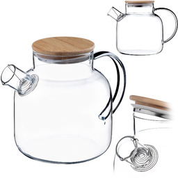 Szklany dzbanek Frux z bambusową pokrywką 1,5L