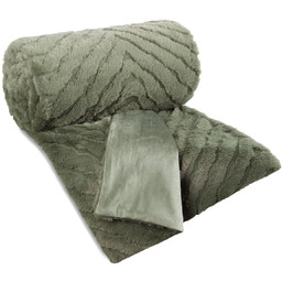 Koc futrzany oliwkowy z efektem 3D K190-04