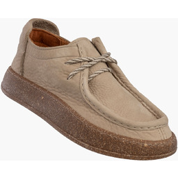 Półbuty Damskie Skórzane Buty Eleganckie Sznurowane Mokasyny Beżowe