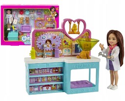 Lalka Barbie Chelsea Weterynarz ze zwierzątkami