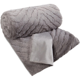 Koc futrzany szary z efektem 3D K190-05