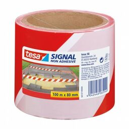 Tesa Taśma Ostrzegawcza, Bez Kleju, Obustronny Nadruk 100mx80mm,