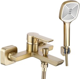 Złota szczotkowana bateria wannowa Argus Rea Gold Brush