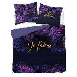 Pościel Bawełniana 200x220 Amore Fioletowa Amore 100% Bawełna