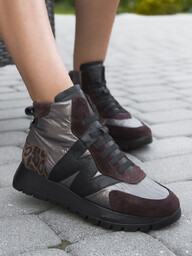 Wonders Sneakersy damskie wysokie Testa T.Moro Negro-36