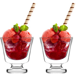 Viallidesign Zestaw 2 pucharków do deserów z podwójną