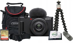 Aparat cyfrowy Sony ZV-1F czarny Zestaw 2XL