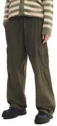 Cropp - Ciemnozielone spodnie wide leg - Zielony