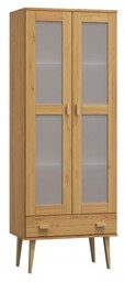 Witryna drewniana Venuci szuflada 89 cm sosna