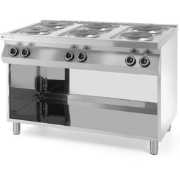 Kuchnia elektryczna wolnostojąca na podstawie stalowej 6 x
