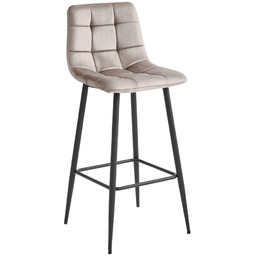 Edinos Metalowy ciemnobeżowy tapicerowany hoker K4-A68