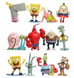 Figurki 12szt Spongebob Kanciastoporty sponge bob