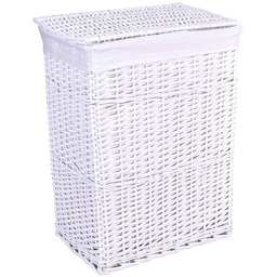 Edinos Wiklinowy Kosz Biały Na Pranie 72L G6-L00