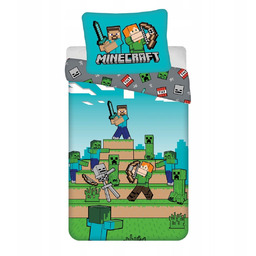 Pościel Dziecięca Minecraft 140x200 + 70x90 cm Wojownicy