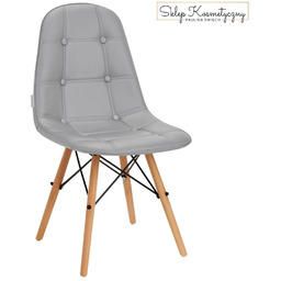 4Rico Krzesło skandynawskie QS-185 eco skóra szare