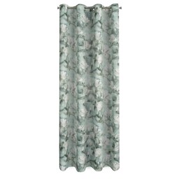 Eurofirany Zasłona 140x250 Gracja miętowa kremowa kwiaty gotowa