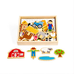 Magnesy dla dzieci Farma 35 elementów Bigjigs Toys