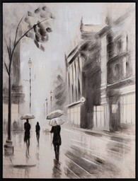 OBRAZ 657 60 X 80 CM CIEMNOSZARY