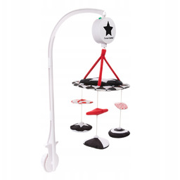 Canpol Kontrastowa pluszowa karuzela sensoryczna z pozytywką Sensory